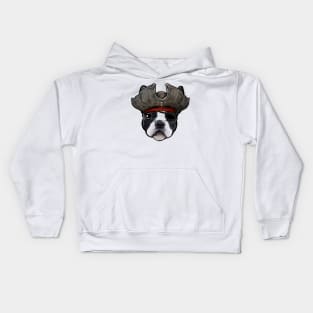 Boston Terrier Pirate Kids Hoodie